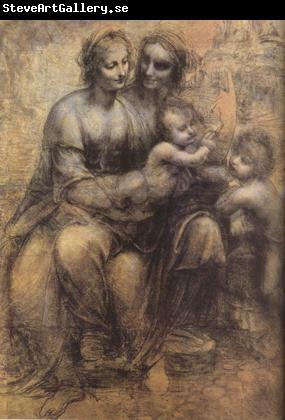 LEONARDO da Vinci Virgin and Child with St Anne and St John the Baptist (mk08)